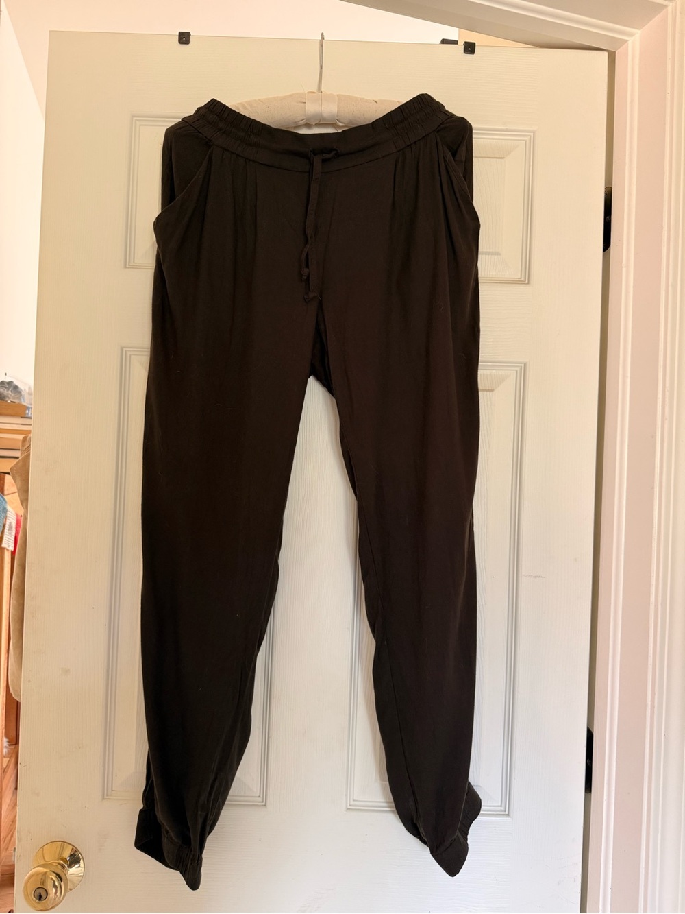Women’s Casual Drawstring Pants - Chocolate Brown